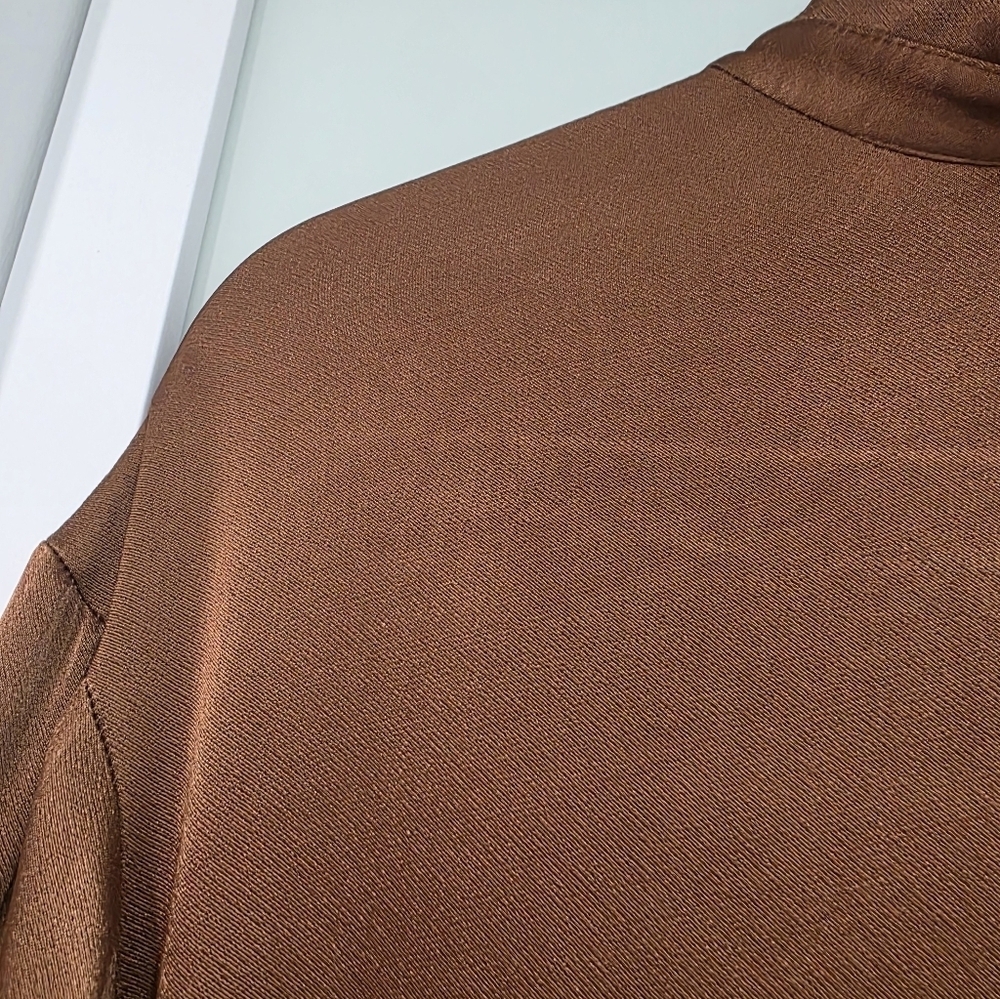 Patrizia Segreti Milano Brown Asymmetric Viscose Dress – Size IT 44 (Fits M/L) - Picture 8 of 16